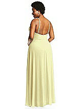 Alt View 3 Thumbnail - Butter Yellow Diamond Halter Maxi Dress with Adjustable Straps