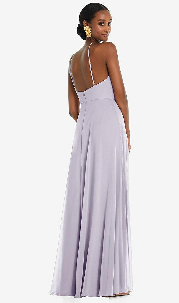 Back View - Moondance Diamond Halter Maxi Dress with Adjustable Straps