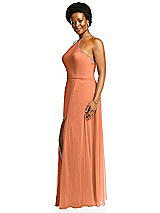 Alt View 2 Thumbnail - Sweet Melon Diamond Halter Maxi Dress with Adjustable Straps