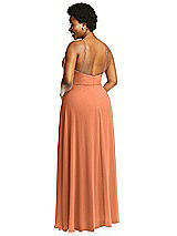 Alt View 3 Thumbnail - Sweet Melon Diamond Halter Maxi Dress with Adjustable Straps