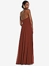 Rear View Thumbnail - Auburn Moon Diamond Halter Maxi Dress with Adjustable Straps