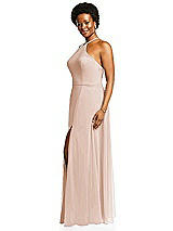 Alt View 2 Thumbnail - Cameo Diamond Halter Maxi Dress with Adjustable Straps