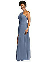 Alt View 2 Thumbnail - Larkspur Blue Diamond Halter Maxi Dress with Adjustable Straps