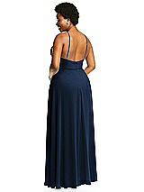 Alt View 3 Thumbnail - Midnight Navy Diamond Halter Maxi Dress with Adjustable Straps