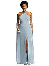 Alt View 1 Thumbnail - Mist Diamond Halter Maxi Dress with Adjustable Straps