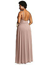 Alt View 3 Thumbnail - Neu Nude Diamond Halter Maxi Dress with Adjustable Straps