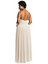 Alt View 3 Thumbnail - Oat Diamond Halter Maxi Dress with Adjustable Straps