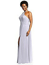 Alt View 2 Thumbnail - Silver Dove Diamond Halter Maxi Dress with Adjustable Straps