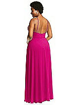 Alt View 3 Thumbnail - Think Pink Diamond Halter Maxi Dress with Adjustable Straps