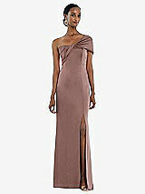 Front View Thumbnail - Sienna Twist Cuff One-Shoulder Princess Line Trumpet Gown