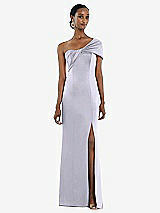 Front View Thumbnail - Silver Dove Twist Cuff One-Shoulder Princess Line Trumpet Gown