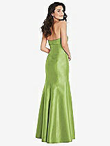 Rear View Thumbnail - Mojito Bow Cuff Strapless Princess Waist Trumpet Gown