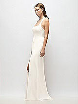 Alt View 2 Thumbnail - Ivory Tie Halter Open Back Trumpet Gown 