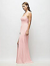 Alt View 2 Thumbnail - Rose Tie Halter Open Back Trumpet Gown 