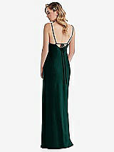 Rear View Thumbnail - Evergreen Cowl-Neck Tie-Strap Maternity Slip Dress