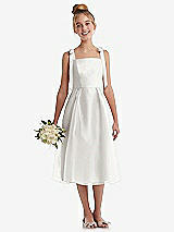 Front View Thumbnail - Starlight Tie Shoulder Pleated Full Skirt Junior Bridesmaid Dress