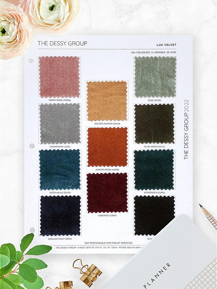 Front View - SS22 Lux Velvet Master Swatch Palette