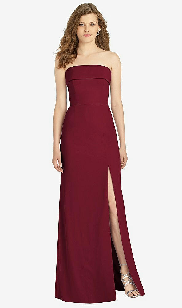 Front View - Burgundy Bella Bridesmaids Dress BB139