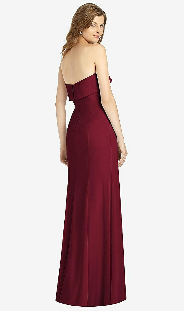 Back View - Burgundy Bella Bridesmaids Dress BB139