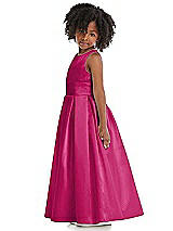 Side View Thumbnail - Tutti Frutti Sleeveless Pleated Skirt Satin Flower Girl Dress