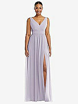 Alt View 2 Thumbnail - Moondance Plunge Neckline Bow Shoulder Empire Waist Chiffon Maxi Dress