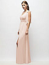 Alt View 3 Thumbnail - Cameo Plunge Neckline Bow Shoulder Empire Waist Chiffon Maxi Dress