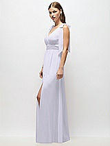 Alt View 3 Thumbnail - Silver Dove Plunge Neckline Bow Shoulder Empire Waist Chiffon Maxi Dress