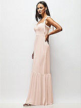 Alt View 4 Thumbnail - Cameo Tie-Shoulder Bustier Bodice Ruffle-Hem Maxi Dress