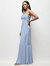 Alt View 4 Thumbnail - Cloudy Tie-Shoulder Bustier Bodice Ruffle-Hem Maxi Dress