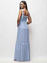 Alt View 5 Thumbnail - Cloudy Tie-Shoulder Bustier Bodice Ruffle-Hem Maxi Dress
