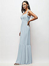 Alt View 4 Thumbnail - Mist Tie-Shoulder Bustier Bodice Ruffle-Hem Maxi Dress