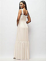 Alt View 5 Thumbnail - Oat Tie-Shoulder Bustier Bodice Ruffle-Hem Maxi Dress