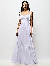 Alt View 3 Thumbnail - Silver Dove Tie-Shoulder Bustier Bodice Ruffle-Hem Maxi Dress