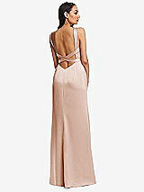 Rear View Thumbnail - Cameo Framed Bodice Criss Criss Open Back A-Line Maxi Dress