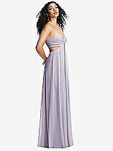 Alt View 4 Thumbnail - Moondance Strapless Empire Waist Cutout Maxi Dress with Covered Button Detail