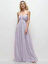 Front View Thumbnail - Moondance Strapless Empire Waist Cutout Maxi Dress with Covered Button Detail