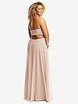 Alt View 3 Thumbnail - Cameo Strapless Empire Waist Cutout Maxi Dress with Covered Button Detail