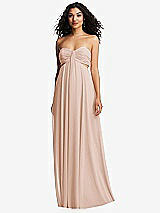 Alt View 5 Thumbnail - Cameo Strapless Empire Waist Cutout Maxi Dress with Covered Button Detail