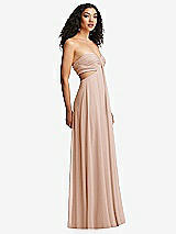 Alt View 6 Thumbnail - Cameo Strapless Empire Waist Cutout Maxi Dress with Covered Button Detail