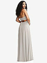 Alt View 7 Thumbnail - Oyster Strapless Empire Waist Cutout Maxi Dress with Covered Button Detail