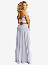 Alt View 3 Thumbnail - Silver Dove Strapless Empire Waist Cutout Maxi Dress with Covered Button Detail