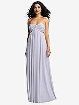 Alt View 5 Thumbnail - Silver Dove Strapless Empire Waist Cutout Maxi Dress with Covered Button Detail