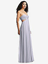 Alt View 6 Thumbnail - Silver Dove Strapless Empire Waist Cutout Maxi Dress with Covered Button Detail