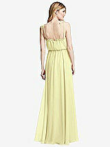 Rear View Thumbnail - Butter Yellow Skinny Tie-Shoulder Ruffle-Trimmed Blouson Maxi Dress