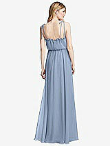 Rear View Thumbnail - Cloudy Skinny Tie-Shoulder Ruffle-Trimmed Blouson Maxi Dress