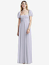 Front View Thumbnail - Silver Dove Regency Empire Waist Puff Sleeve Chiffon Maxi Dress