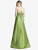 Front View Thumbnail - Mojito Strapless A-line Satin Gown with Modern Bow Detail