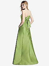 Side View Thumbnail - Mojito Strapless A-line Satin Gown with Modern Bow Detail