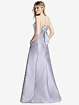 Side View Thumbnail - Silver Dove Strapless A-line Satin Gown with Modern Bow Detail