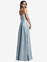 Rear View Thumbnail - Mist Bustier A-Line Maxi Dress with Adjustable Spaghetti Straps